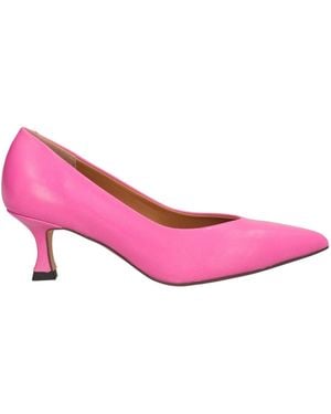 Elena Del Chio Fuchsia Pumps Leather - Pink