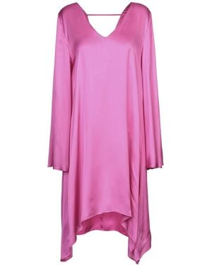 Manila Grace Fuchsia Mini Dress Viscose - Pink