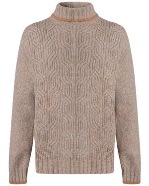 Fedeli Turtleneck Alpaca Wool, Virgin Wool - Gray