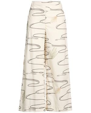 Max Mara Mm By Trousers Cotton - Natural