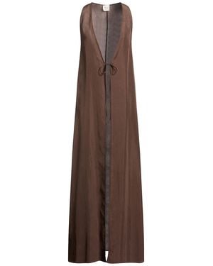 Alysi Overcoat & Trench Coat Silk - Brown