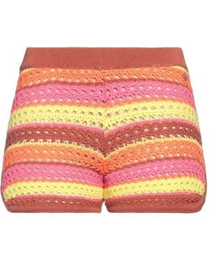 MÊME ROAD Shorts & Bermuda Shorts Cotton, Acrylic - Orange
