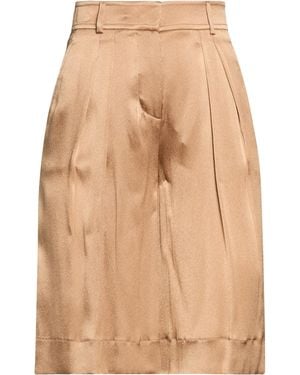 Alberta Ferretti Camel Shorts & Bermuda Shorts Acetate, Silk - Natural