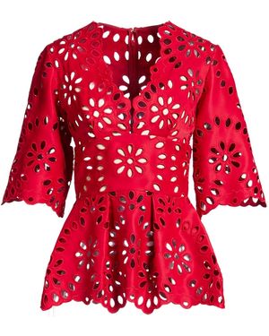 Elie Saab Top Polyester, Elastane - Red