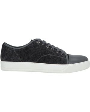 Lanvin Sneakers Calfskin, Textile Fibers - Black