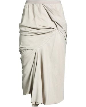 Rick Owens Midi Skirt Cupro - Natural