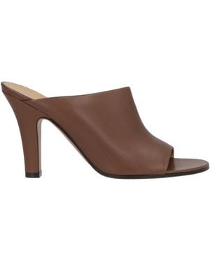 The Row Sandals Leather - Brown