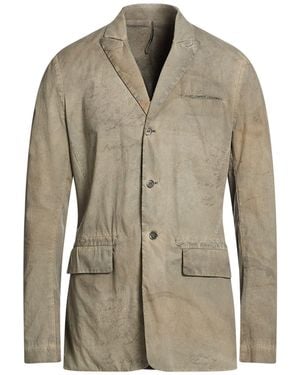 Masnada Khaki Blazer Cotton, Elastane - Natural