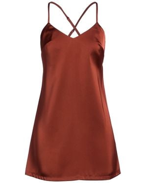 SILENCE LIMITED Tan Mini Dress Pes - Red