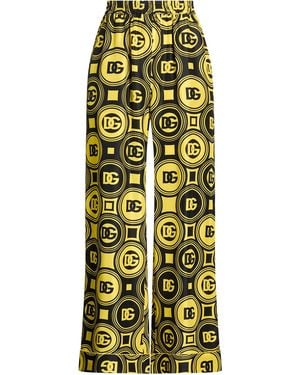 Dolce & Gabbana Pants Silk - Yellow