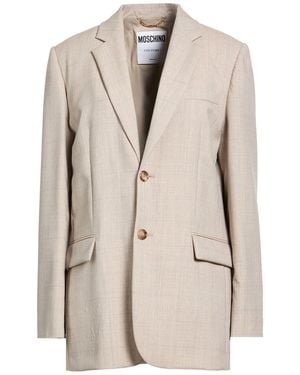 Moschino Light Blazer Virgin Wool - Natural