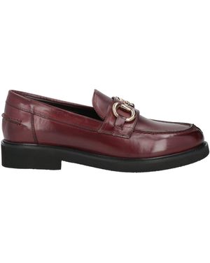 Calpierre Burgundy Loafers Leather - Purple