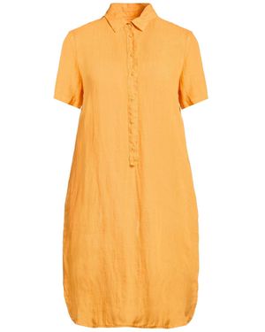 120% Lino Mini Dresses - Orange