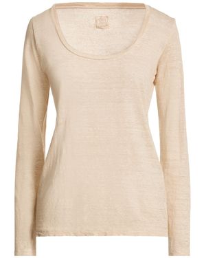 120% Lino Sand T-Shirt Linen - Natural