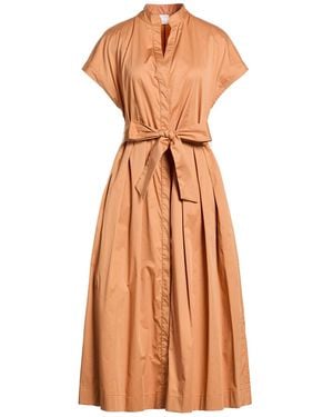 Eleventy Camel Midi Dress Cotton, Elastane - Natural