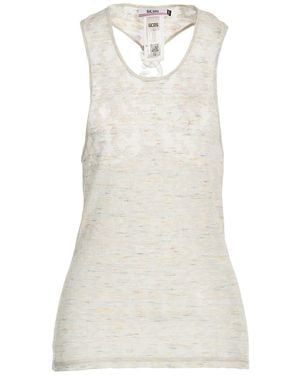 Gcds Ivory Tank Top Cotton, Polyamide, Acrylic - White