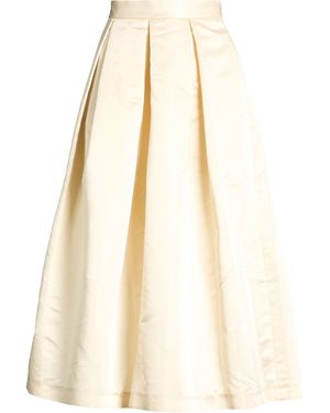 Lunatica Milano Ivory Midi Skirt Polyester, Acetate - Natural
