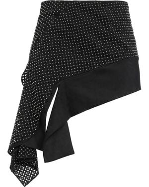 Anthony Vaccarello Mini Skirt Polyester, Zamak - Black