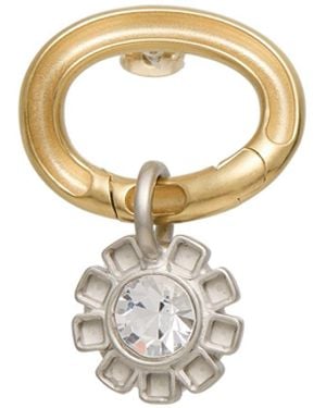 Maison Margiela Single Earring Brass, Glass - White