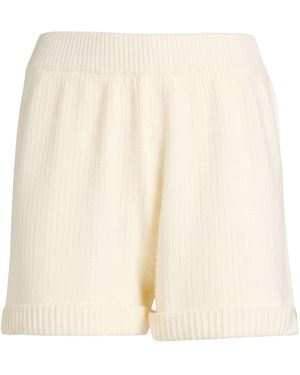 hinnominate Ivory Shorts & Bermuda Shorts Viscose, Polyester, Polyamide - Natural