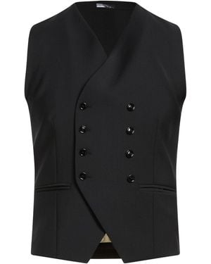 Daniele Alessandrini Tailored Vest Wool, Polyester, Elastane - Black