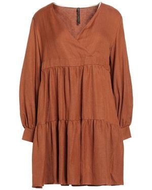 Manila Grace Mini Dress - Brown