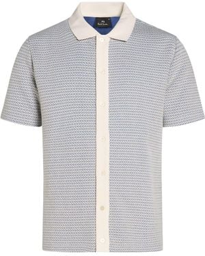 Paul Smith Ivory Shirt Polyester, Cotton, Viscose, Elastane - White