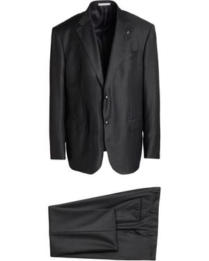 Sartoria Latorre Charcoal Suit Wool - Black