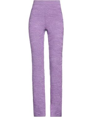 Marco Rambaldi Mauve Trousers Viscose, Polyamide - Purple