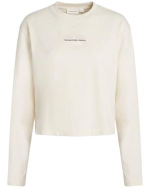 Calvin Klein Cream T-Shirt Cotton - White