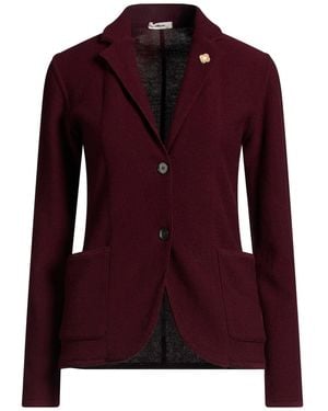 Lardini Burgundy Blazer Wool - Purple