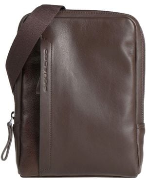Piquadro Dark Cross-Body Bag Cow Leather, Eva (Ethylene - Brown