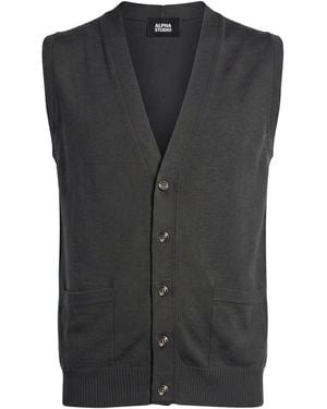 Alpha Studio Strickjacke - Schwarz