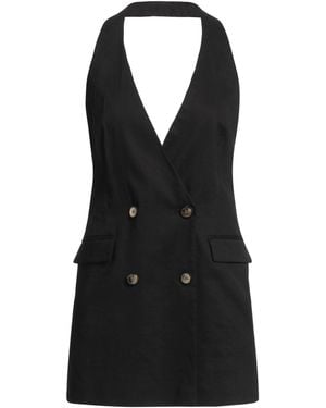 Pinko Tailored Vest Linen, Viscose, Elastane - Black