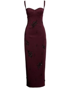 DES_PHEMMES Maxi Dress Polyester, Elastane - Red
