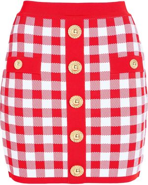 Balmain Mini Skirt - Red