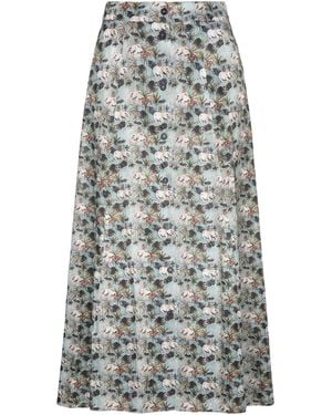 Berwich Light Maxi Skirt Cotton, Silk - Grey