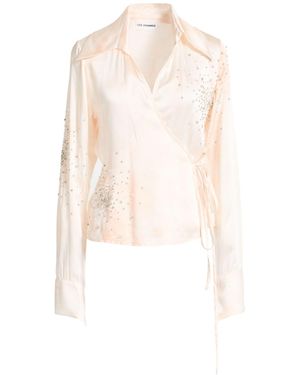 DES_PHEMMES Top Viscose, Polyester, Glass, Metal - White