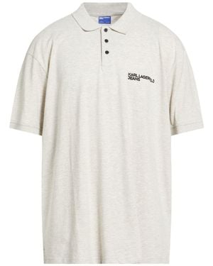 KARL LAGERFELD Light Polo Shirt Organic Cotton - White