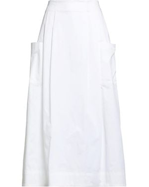 Alpha Studio Midi Skirt Cotton, Elastane - White