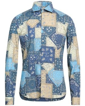 Manuel Ritz Shirt Cotton, Elastane - Blue