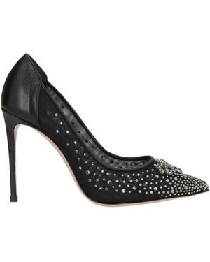 Le Silla Pumps Leather, Textile Fibers - Black