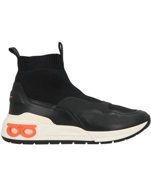 Ferragamo Trainers Leather, Textile Fibres - Black