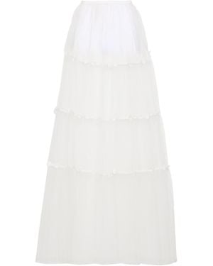 Elisabetta Franchi Maxi Skirt Polyamide - White