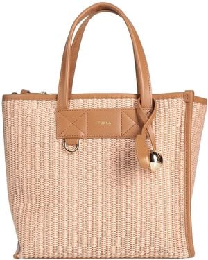 Furla Handbag Leather, Cotton, Polyamide - Natural