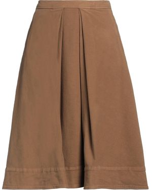 Aspesi Camel Midi Skirt Cotton, Elastane - Brown