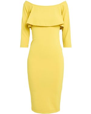 Hanita Lime Midi Dress Polyester, Elastane - Yellow
