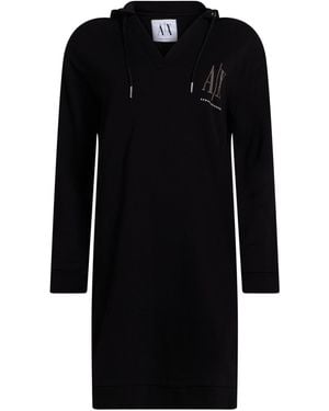ARMANI EXCHANGE Mini Dress Cotton - Black