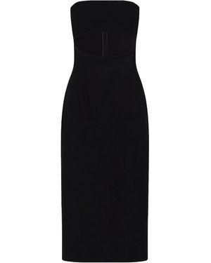 Hanita Maxi Dress Viscose, Elastane - Black