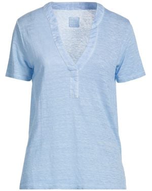 120% Lino T-Shirt Linen - Blue